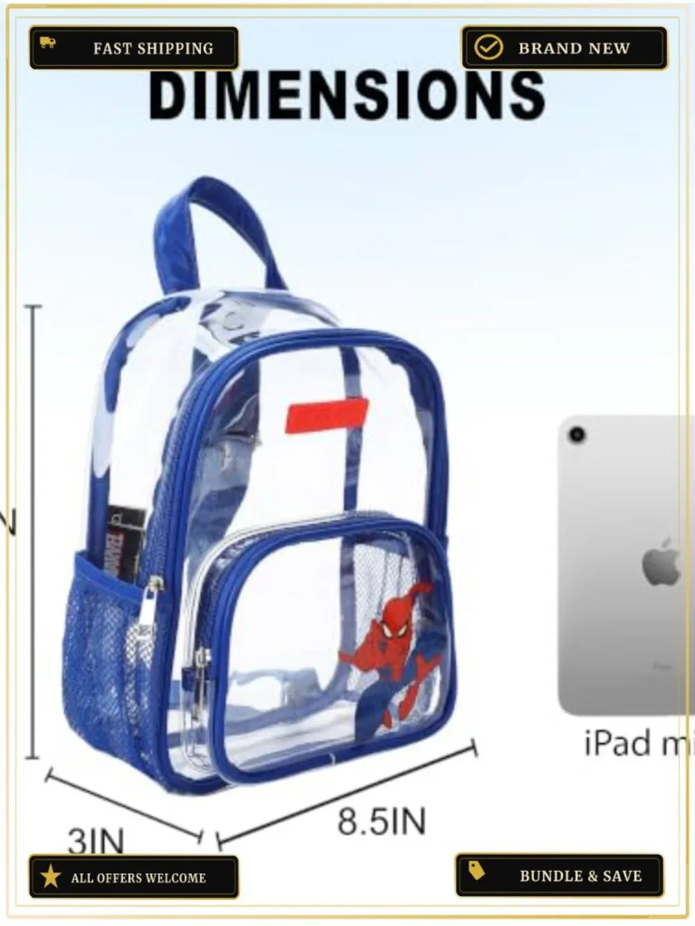 Spider-Man Classic Heroic Pose PU Mini Backpack, Adult, Clear Design